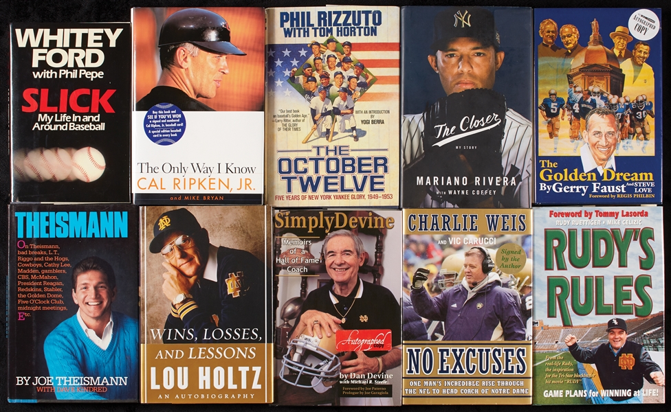 Sports Related Signed Books Group with Mariano Rivera (10)