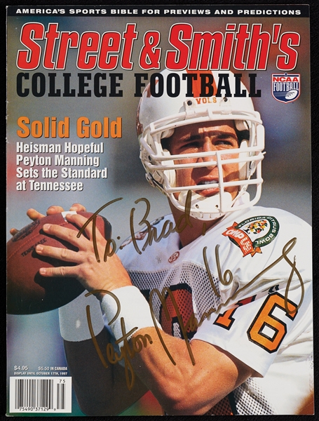 Peyton Manning Signed Street & Smith's Magazine (1997) (BAS)