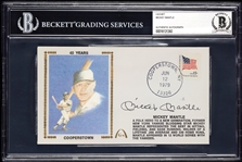 Mickey Mantle Signed FDC (BAS)