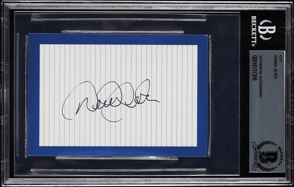 Derek Jeter Signed Bookplate with The Life You Imagine Book (BAS)