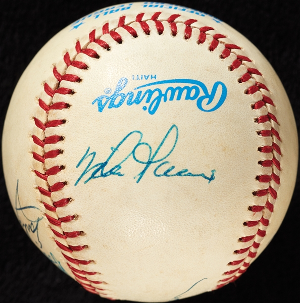 1954 Cleveland Indians Starters Signed OAL Baseball with Feller, Garcia, Wynn, Newhauser, Lemon (BAS)