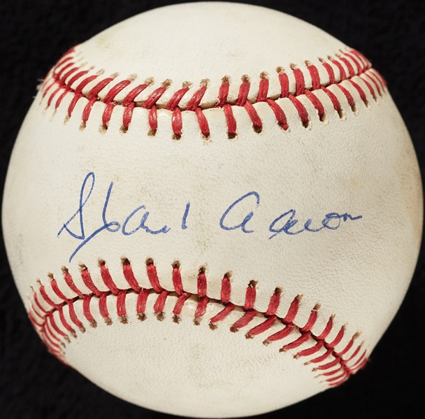 Hank Aaron Single-Signed ONL Baseball (BAS)