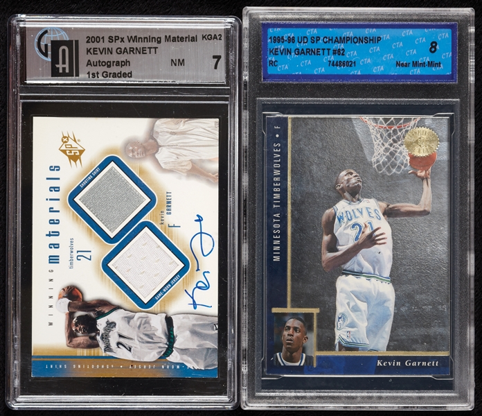 2001 SPx Kevin Garnett Winning Materials Autograph with SP Championship RC (2)