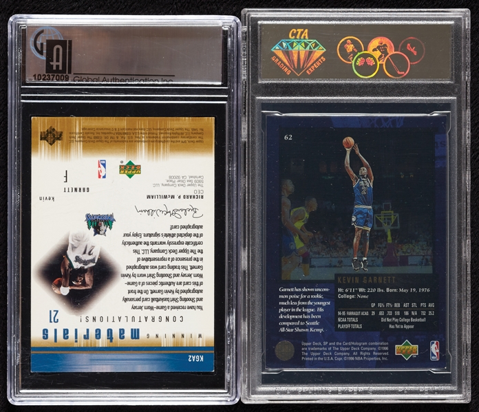 2001 SPx Kevin Garnett Winning Materials Autograph with SP Championship RC (2)