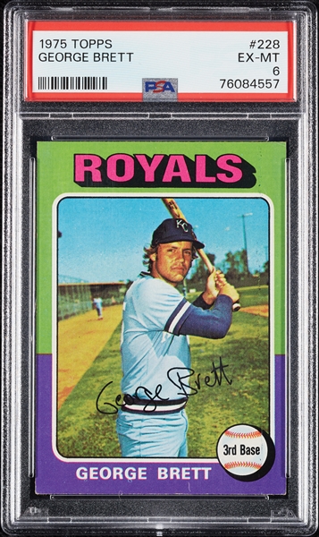 1975 Topps George Brett RC No. 228 PSA 6