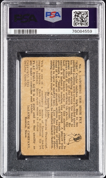 1933 DeLong Kiki Cuyler No. 8 PSA 1