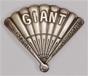 1927 New York Giants Season Pass Open-Fan Pendant
