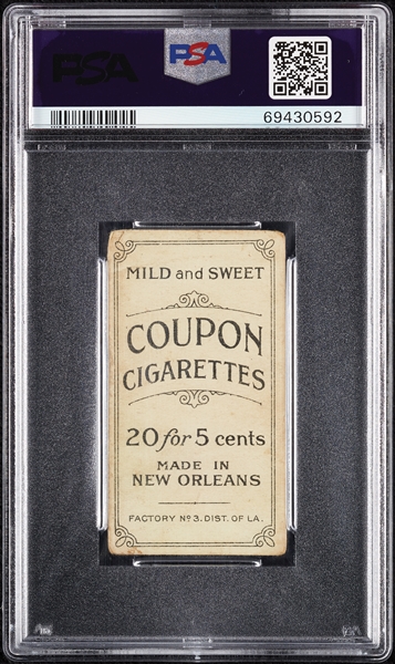 1914 T213 Coupon Cigarettes (Type 2) Larry Doyle Batting PSA 1