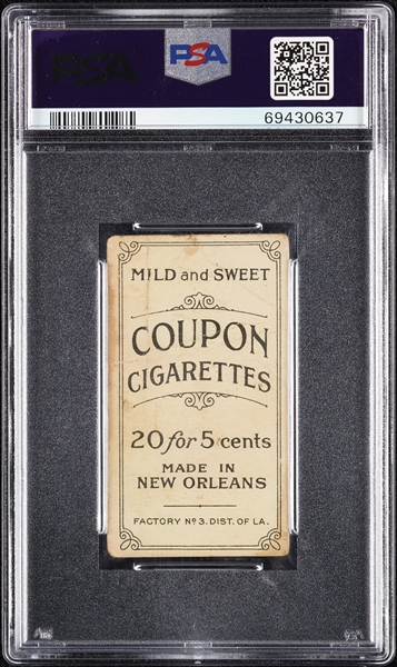 1914 T213 Coupon Cigarettes (Type 2) John Hummel Brooklyn Nat. PSA 1