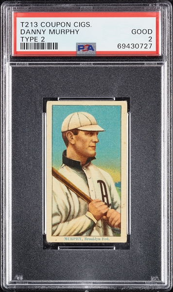 1914 T213 Coupon Cigarettes (Type 2) Danny Murphy PSA 2