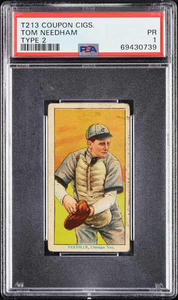 1914 T213 Coupon Cigarettes (Type 2) Tom Needham PSA 1