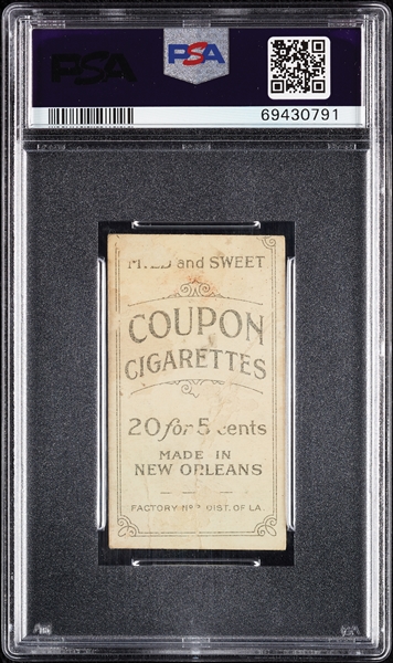 1914 T213 Coupon Cigarettes (Type 2) Ira Thomas Philadelphia, Amer. PSA Authentic