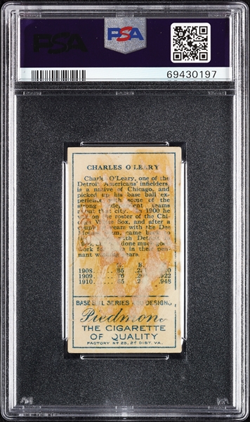 1911 T205 Gold Border Charley O'Leary PSA 2