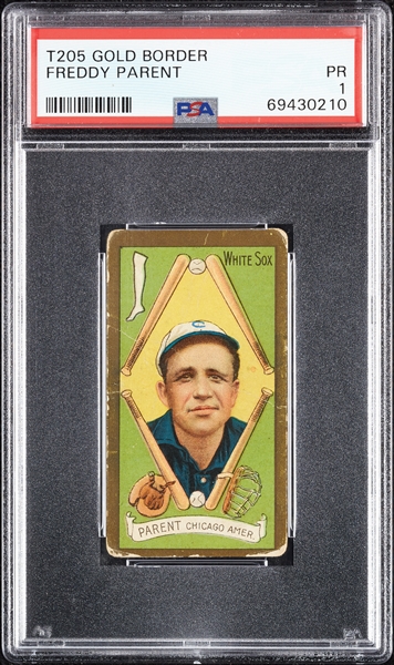 1911 T205 Gold Border Freddy Parent PSA 1