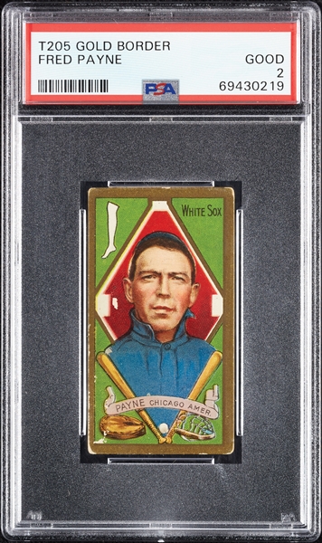 1911 T205 Gold Border Fred Payne PSA 2