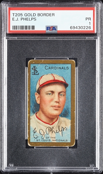 1911 T205 Gold Border E.J. Phelps PSA 1