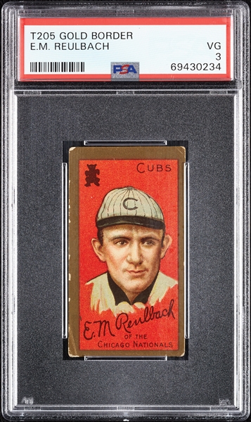 1911 T205 Gold Border E.M. Reulbach PSA 3