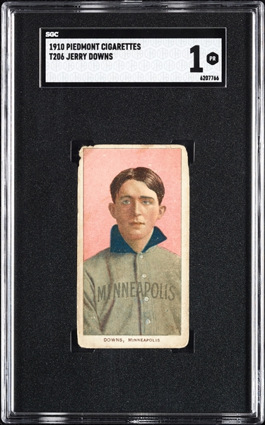 1909-11 T206 Jerry Downs SGC 1