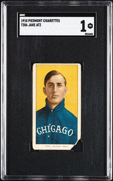 1909-11 T206 Jake Atz SGC 1