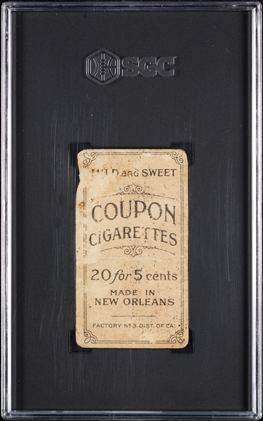 1914 T213 Coupon Cigarettes (Type 2) Owen Wilson SGC Authentic