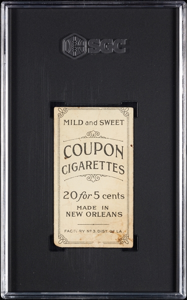 1914 T213 Coupon Cigarettes (Type 2) Jack Warhop New York SGC 1