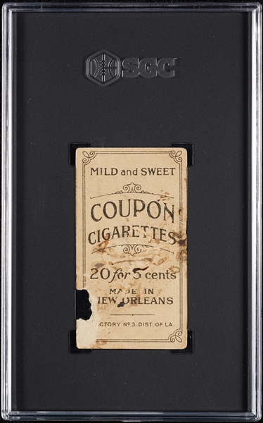 1914 T213 Coupon Cigarettes (Type 2) Jeff Sweeney New York SGC Authentic