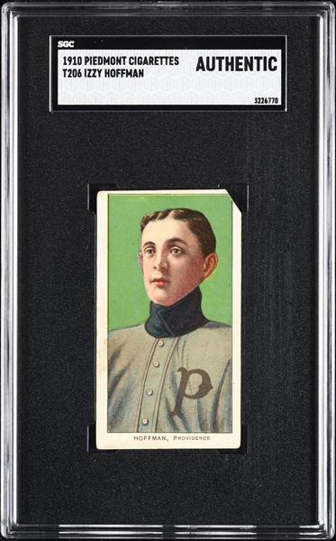 1909-11 T206 Izzy Hoffman SGC Authentic