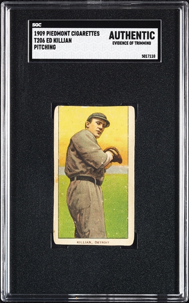 1909-11 T206 Ed Killian Pitching SGC Authentic