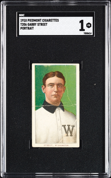 1909-11 T206 Gabby Street Portrait SGC 1