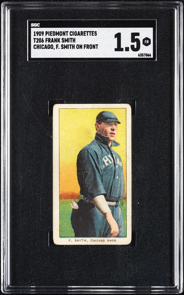 1909-11 T206 Frank Smith Chicago, F. Smith On Front SGC 1.5