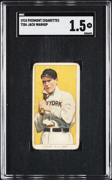 1909-11 T206 Jack Warhop SGC 1.5