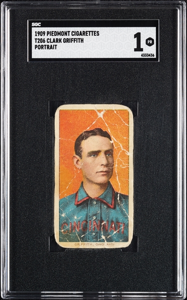 1909-11 T206 Clark Griffith Portrait SGC 1