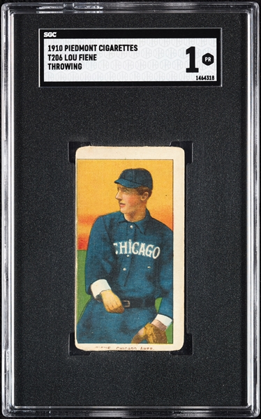 1909-11 T206 Lou Fiene Throwing SGC 1