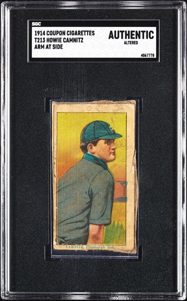 1914 T213 Coupon Cigarettes (Type 2) Howie Camnitz Arm At Side SGC Authentic