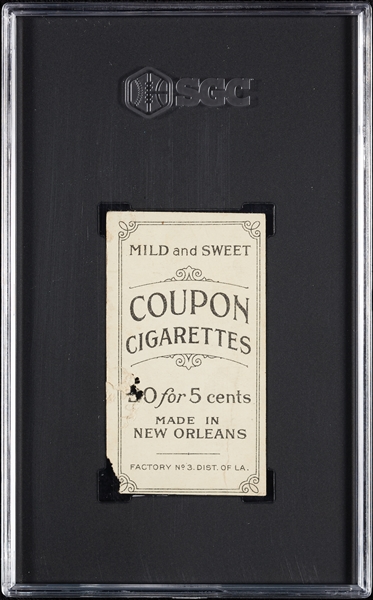 1914 T213 Coupon Cigarettes (Type 2) Bob Groom SGC Authentic