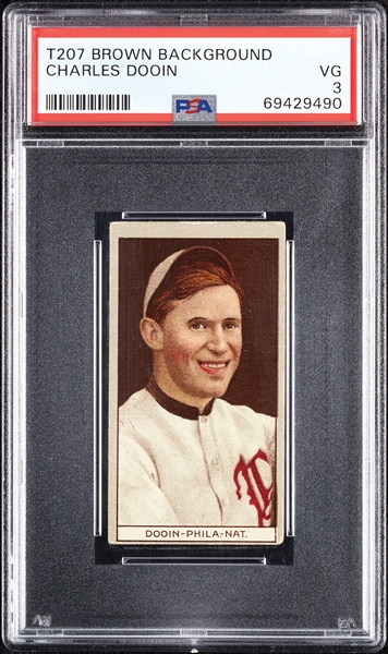 1912 T207 Brown Background Charles Dooin PSA 3