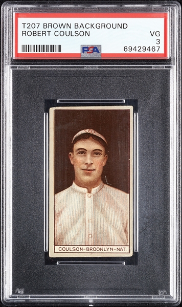 1912 T207 Brown Background Robert Coulson PSA 3