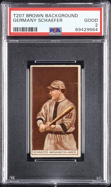 1912 T207 Brown Background Germany Schaefer PSA 2