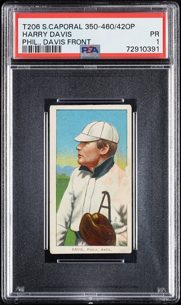 1909-11 T206 Harry Davis Phila., Davis Front PSA 1