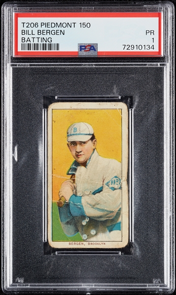 1909-11 T206 Bill Bergen Batting PSA 1