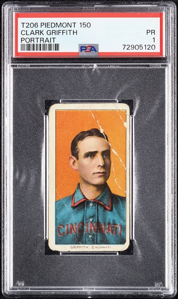 1909-11 T206 Clark Griffith Portrait PSA 1