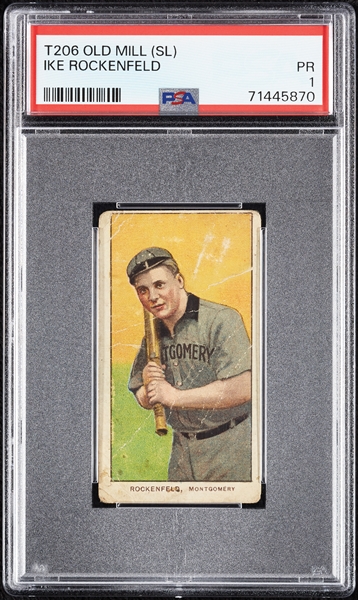 1909-11 T206 Ike Rockenfeld (Old Mill Back) PSA 1