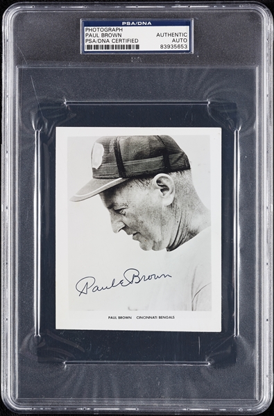 Paul Brown Signed 4x5 Photo (PSA/DNA)
