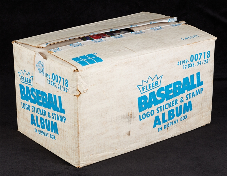 1982 Fleer Baseball Logo Sticker Albums Case (BBCE) (FASC)