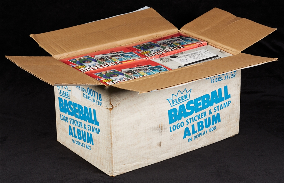 1982 Fleer Baseball Logo Sticker Albums Case (BBCE) (FASC)