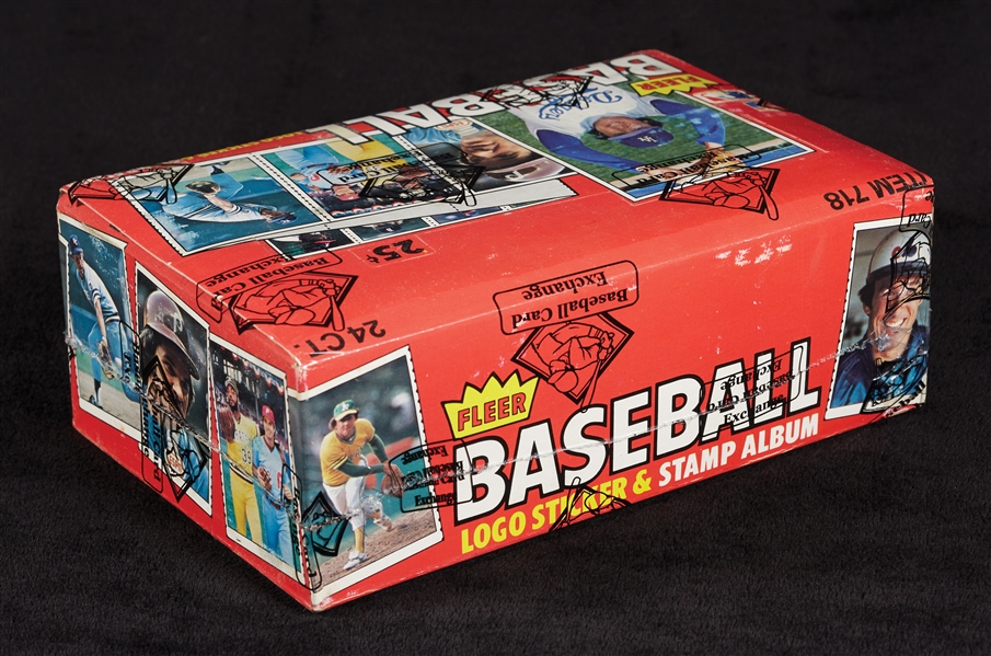 1982 Fleer Baseball Logo Sticker Albums Case (BBCE) (FASC)