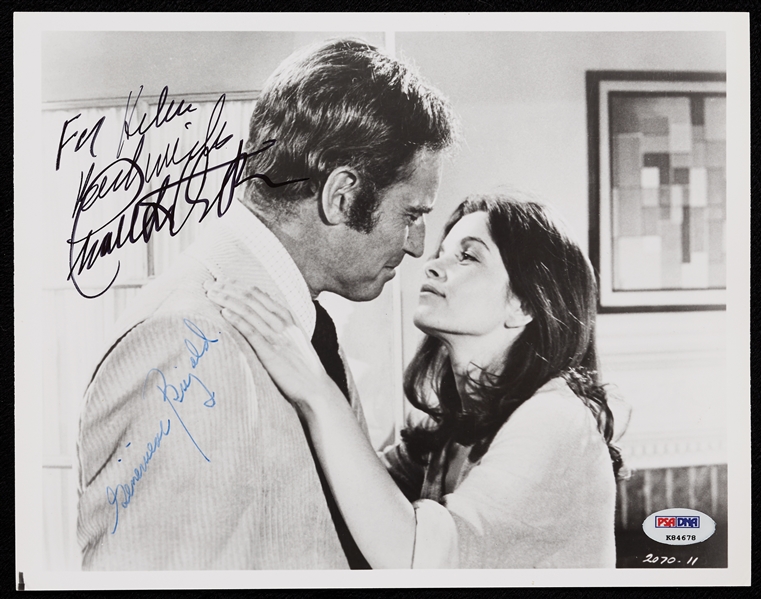 Charlton Heston & Genevieve Bujold Signed 8x10 Photo (PSA/DNA)