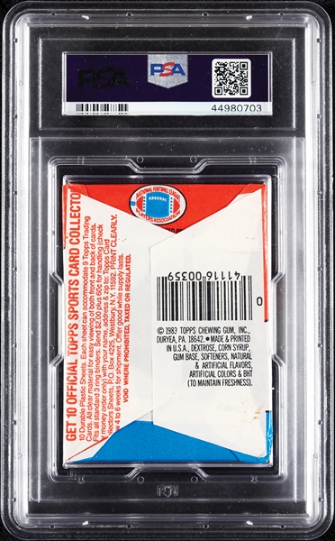 1983 Topps Football Wax Pack (Graded PSA 8)