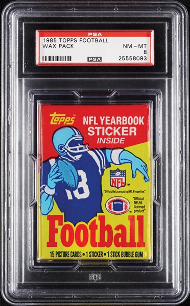 1985 Topps Football Wax Pack (Graded PSA 8)