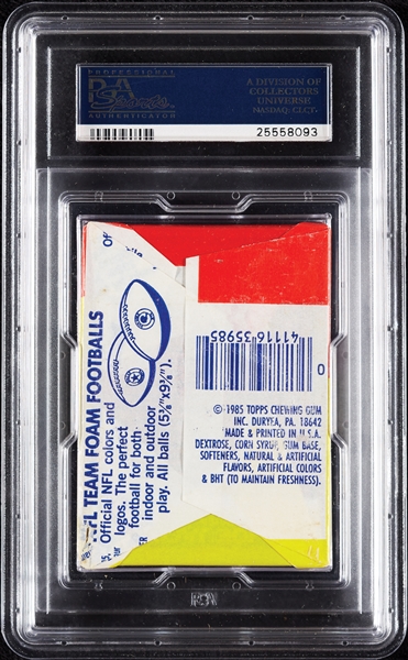 1985 Topps Football Wax Pack (Graded PSA 8)